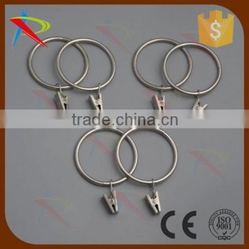 50mm(2 inch) Brush Nickel curtain ring with clips