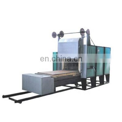 High temperature oil/gas fuel fired bogie hearth furnace