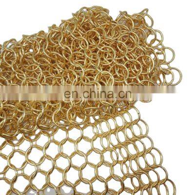 Stainless Steel 304 316 316L  Chain Ring Metal Curtain Mesh For decorative