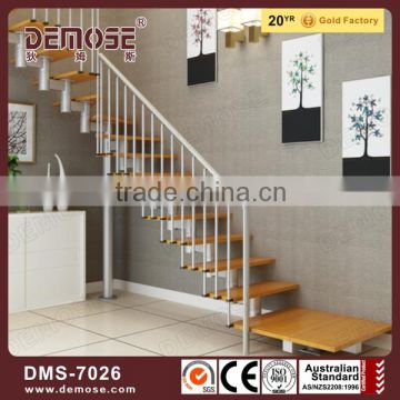 china made dark wood single sleeve stairs