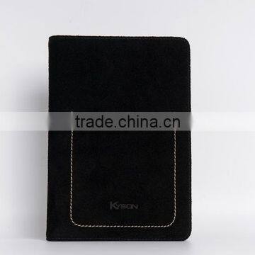 Soft feel tablet case classic black case for iPad, For iPad stitching pattern case