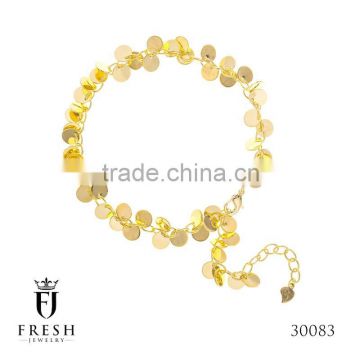 30083 Leg bracelet - Wholesale Gold Plated Jewellery, Gold Plated Jewellery Manufacturer, CZ Cubic Zircon AAA