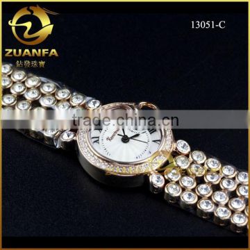 Classical designs Austrian rhinestone pave ladies fancy wrist watches OME
