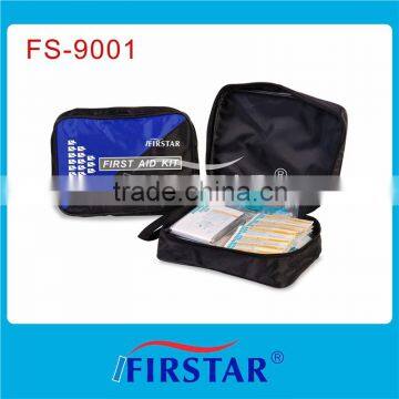 2015 nylon bag with car first aid devices and warning triangle from China firstar