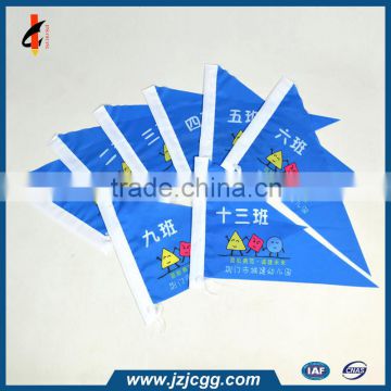 polyester die cut triangle flag