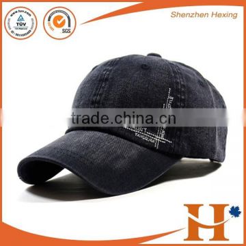 2016 China factory low MOQ custom washed hat stylish jeans wash cap