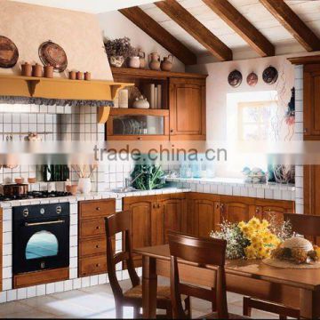 solid wood kitchen cabinet country style design hot selling