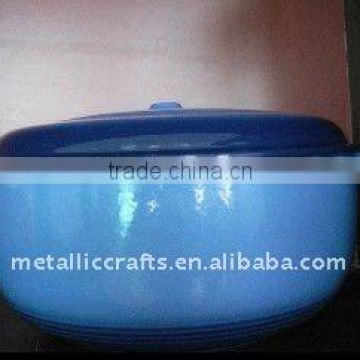 cast iron blue enamel pots