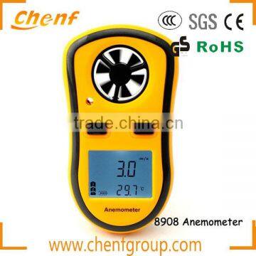 Newest 30m/s Portable Digital Anemometer for Sale CF-8908 with Large LCD Backlight