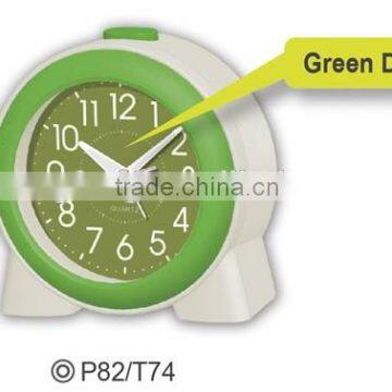 Green dial BIG SIZE snooze sweep alarm clock