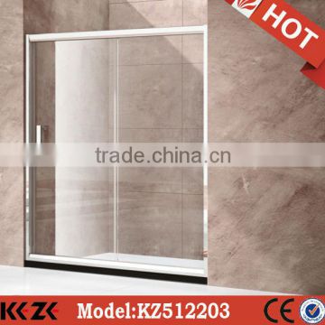 simple install frameless sliding shower room stainless steel glass screen