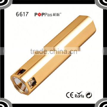 POPPAS 6617 High Quality 2600mah Portable Mini Multi-fonction Led Torch with USB Chager