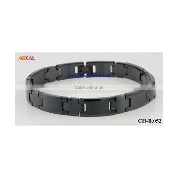 Wholesale hot sale new design and high quality fashion man black magnetic bracelet tungsten jewelery
