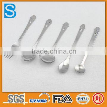 Smile face design mixing spoon steel