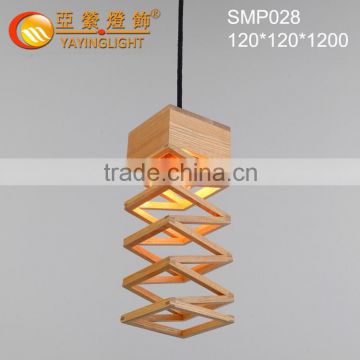 Creative Design Quadrate wood Pendant Lamp,Handmade Creative Modern wood Pendant Lamp