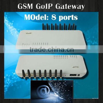 Hot 8 port voip gateway! gsm goip 8 gateway,imei number change