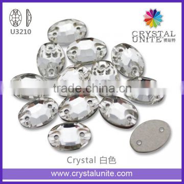 Oval Sew On Crystal Stones U3210 for Bridal Wears