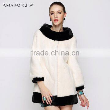 Wholesale winter snow mink fur coat for women