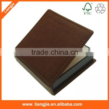 Brown PU holder organizers/memo pads as promotional gifts