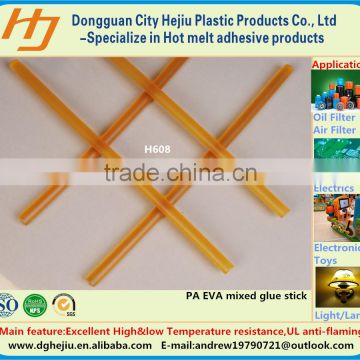 EVA&PA&PP yellow hot melt adhesive glue stick for wire and cable