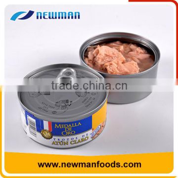 Healthy oil brine salty canned tuna fish