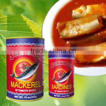 tin cans wholesale geisha mackerel fish in tomato sauce