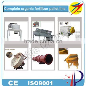 animal manure and household waste organic fertilizer production line for sale