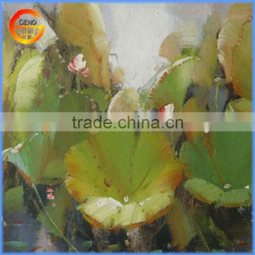 handmade original lotus flower oil painting high quality