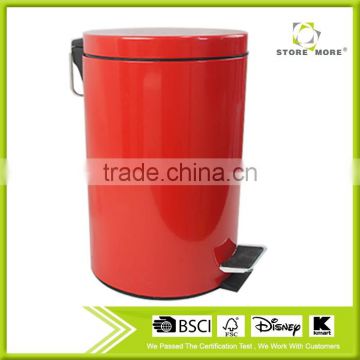 Hot selling colored garbage can pedal bin for 20L