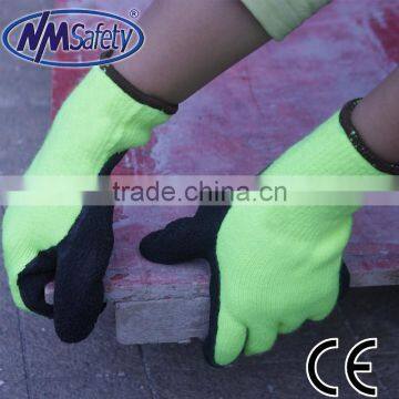 NMSAFETY 7 gauge safety working gloves enviroment foam latex winter glove