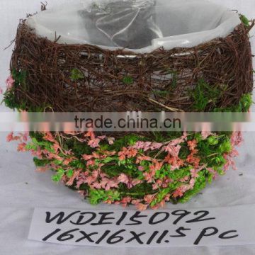 decoration flower sisal pot for garden plant moss and sisal pot