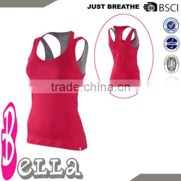 fuxia neon color tennis shirts with logo and padded bra inside