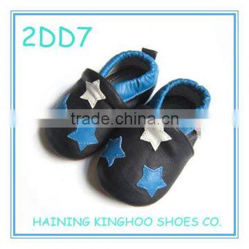 high quality rubber sole leather baby shoes leather slipper