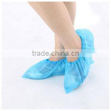 Disposable blue PP non-woven anti-dust boot cover with bands back