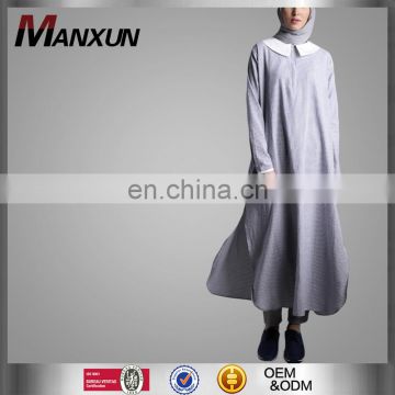 Elegant Grey Newest Turkish Tunic Muslim Blouse Design Islamic Tunic