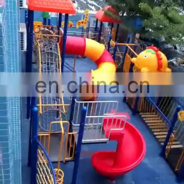 Kids outdoor amusement playground tube slide entertainment park playground equipment JMQ-G023A