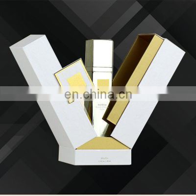 Buy branding glass box perfume for women soild perfume packaging innovate white perfume boxes