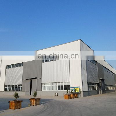 China manufacturer heavy wind resistance prefab wide span steel frame warehouse shed building