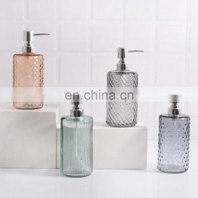 Wholesale glass bathroom set glass soap dispenser cheap bathroom accessories