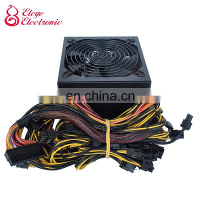 Desktop Computer Power Supply Is Rated At 2000w 1800w,Supports 8 Gpu 16 Graphics Card Interfaces