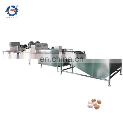automatic duck eggs brush cleaning drying sterilization production line egg processing washing machine