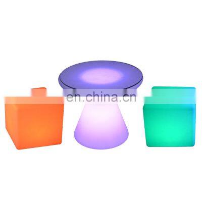 led cube chair outdoor waterproof bar chair cocktail tables muebles LED luminosos