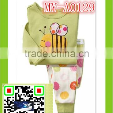 cute sexy animal pajamas with bee print for 2-7 year children MY-A0129