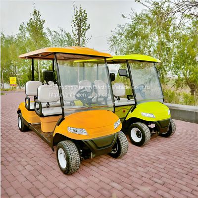 Two row seats facing forward, 4-seater electric golf cart for sale