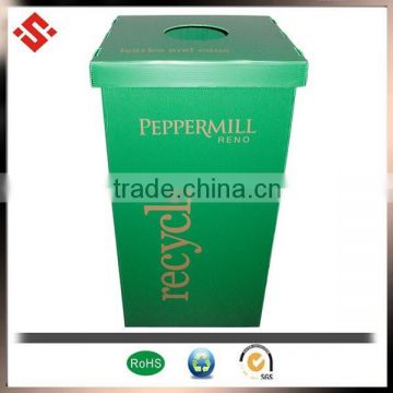 2014 green color coroplast recycle bin