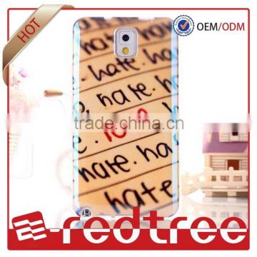 English letters mobile phone back covers TPU water transfer printing phone cases for HTC one M8