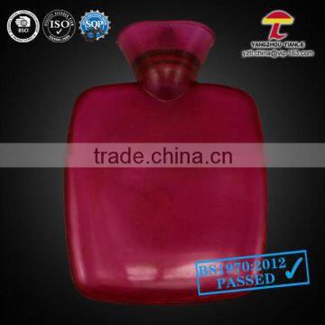 BS red PVC 500ml hot water bottle