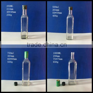250ml 500ml 750ml 1000ml transparent olive oil glass bottle                        
                                                                                Supplier's Choice