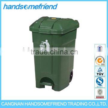 70 liters yellow medical plastic garbage can,Public trash can,Mobile plastic garbage can with pedal