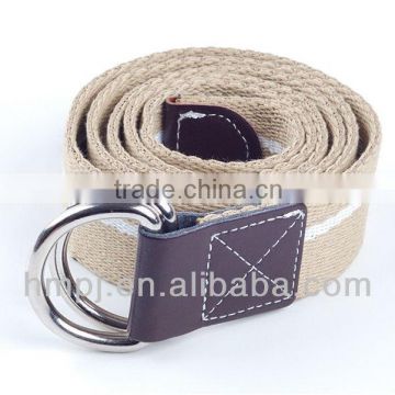 2013 New design fashion Military quality cotton belt with double D ring buckle